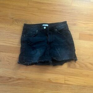 H&M black denim shorts